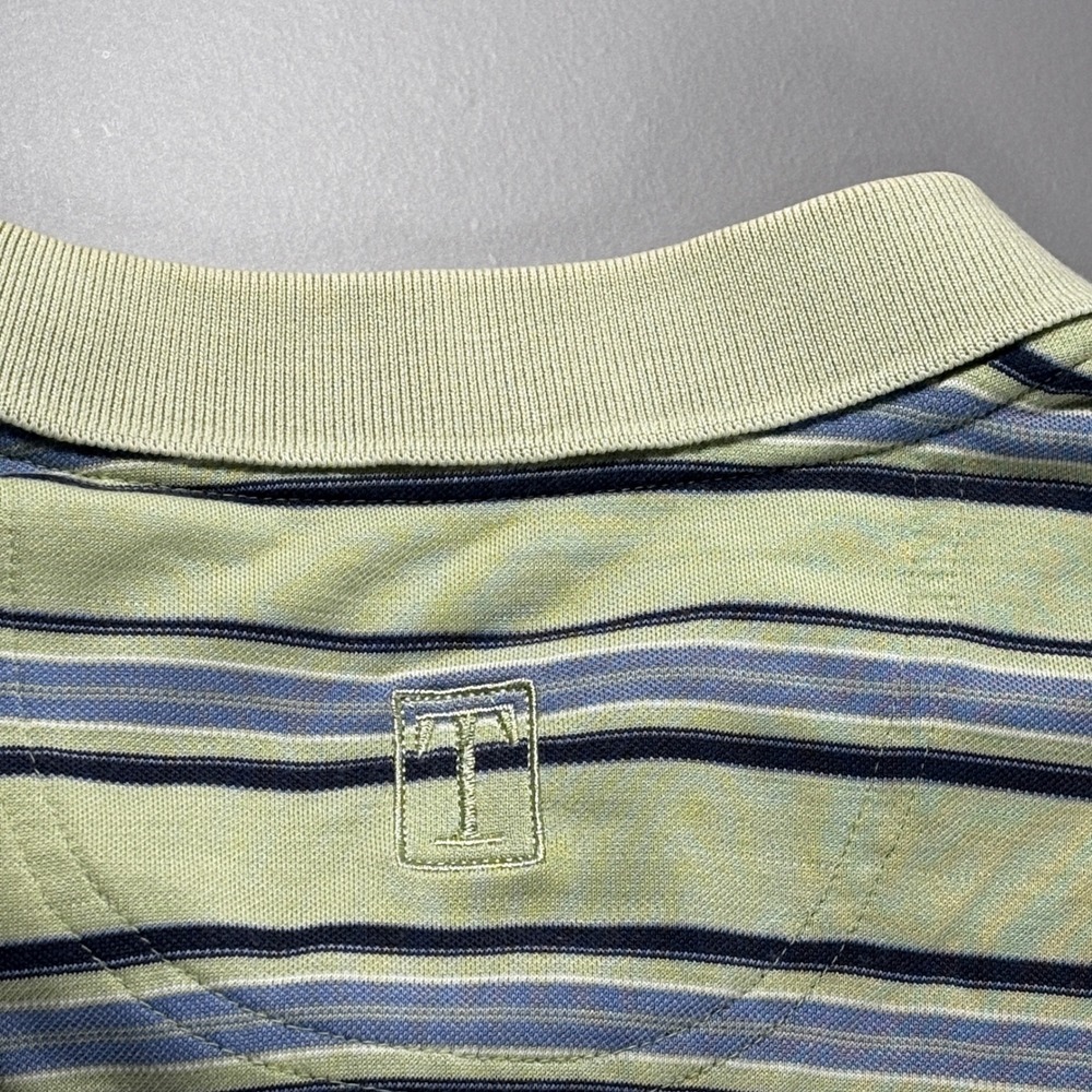Tehama Striped Polo Shirt Mens Short Sleeve Golf Casual - Picture 10 of 13